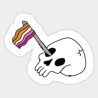 Lesbian skelly Sticker